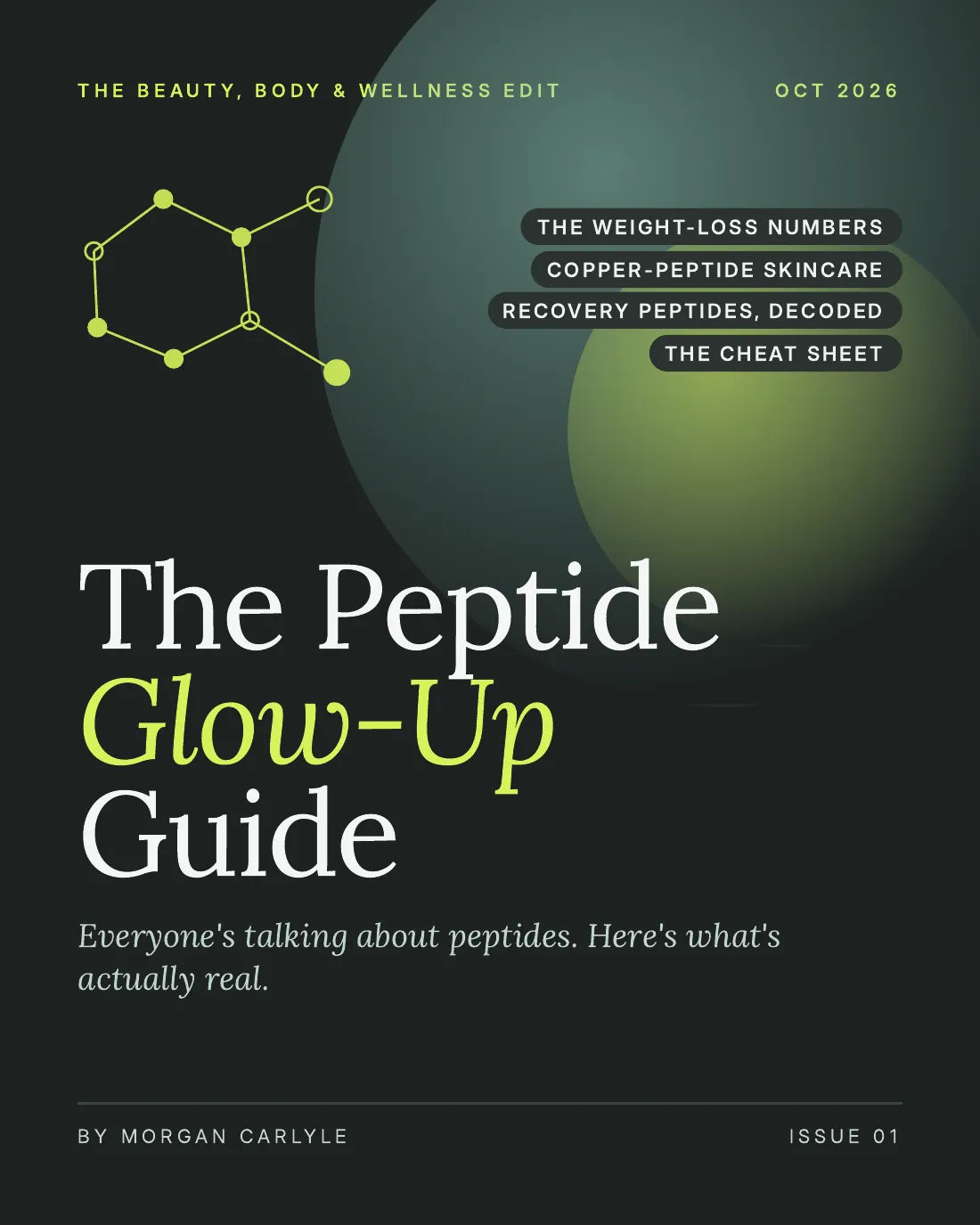 The Peptide Glow-Up Guide cover, by ARIA